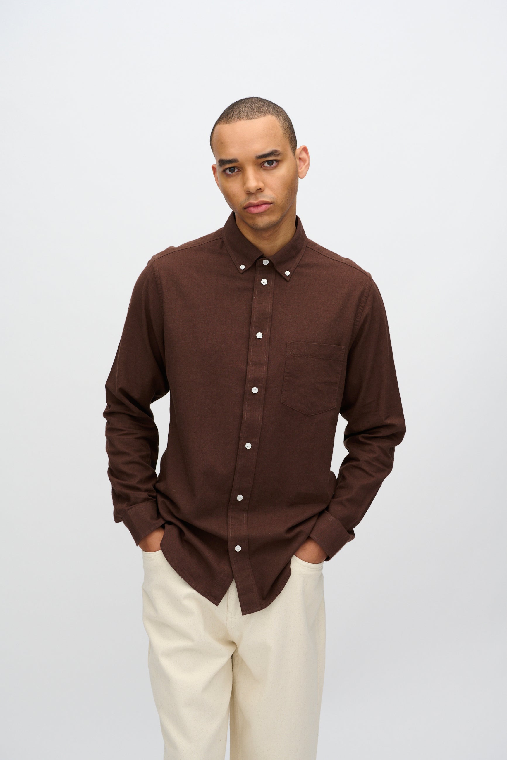 minimum male Colt long sleeved reg shirt 0063 Long Sleeved Shirt 1910 French Roast