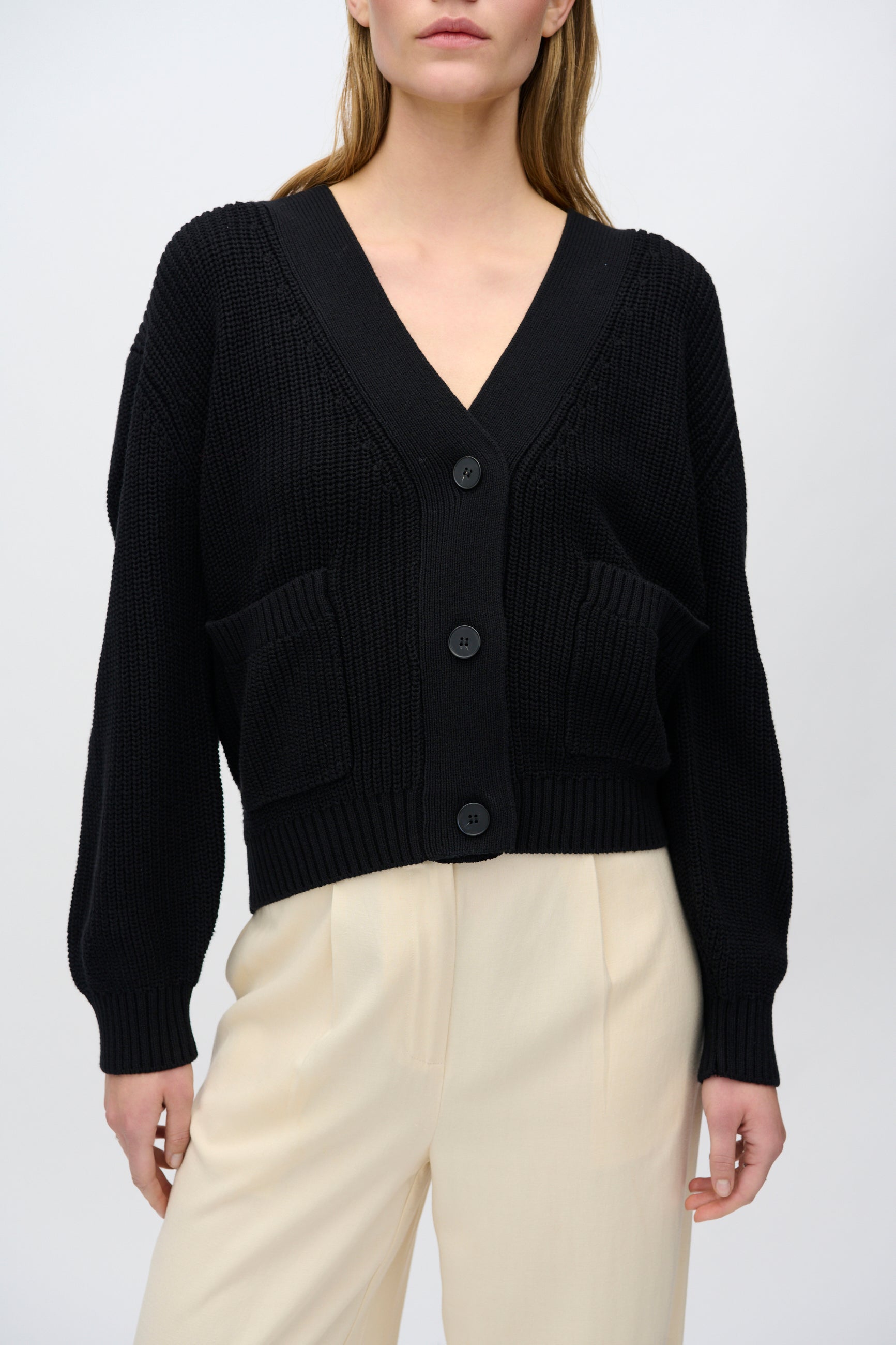 minimum female Gala cardigan G006 GOTS Cardigan 999 Black