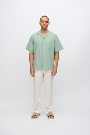 minimum male Hayden relaxed short sleeved shirt 4216 Short Sleeved Shirt 5808 Iceberg Green