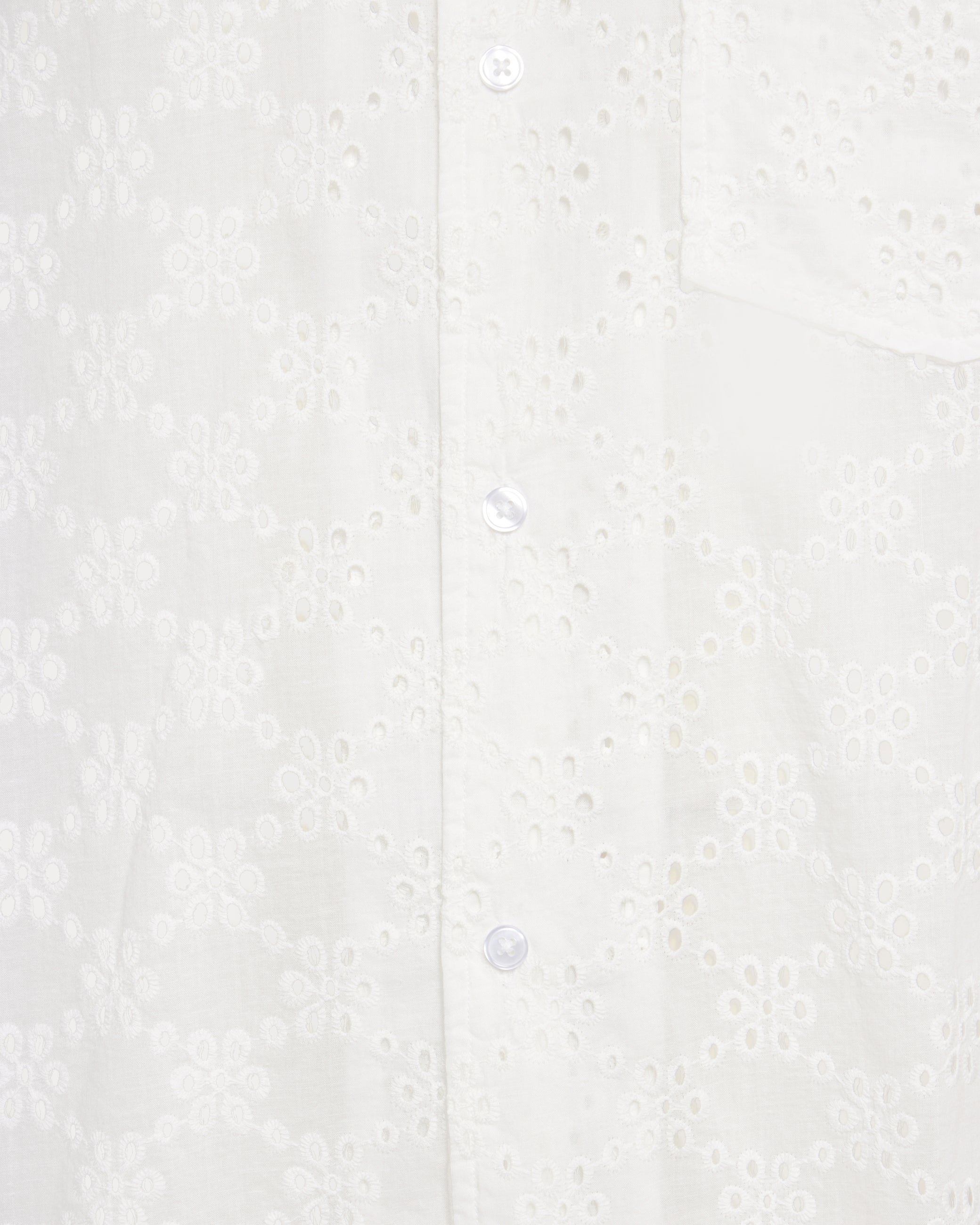 minimum male Hayden relaxed short sleeved shirt in broderie anglaise 4295 Short Sleeved Shirt 0608 Coco Milk
