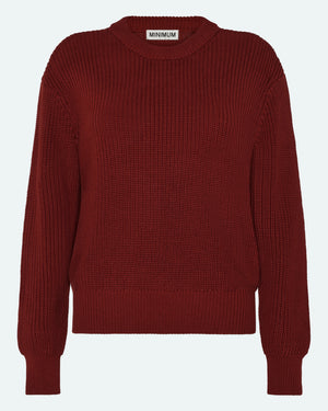 minimum female Mikala jumper G006 GOTS Jumper 1534 Merlot