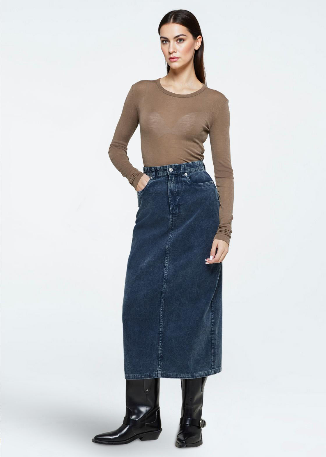 minimum female Natashas long sleeved t-shirt 3736 Jumper 1815 Shitake