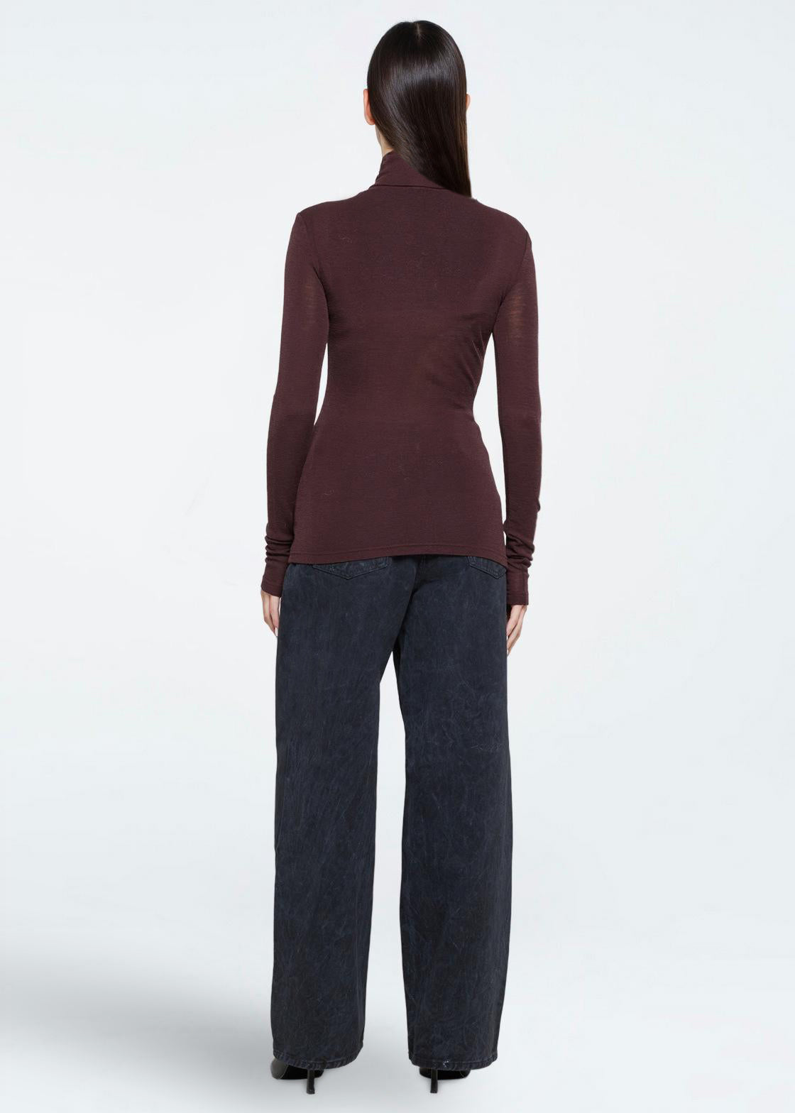 minimum female Pernilles long sleeved turtleneck 3736 Turtleneck 1619 Fudge