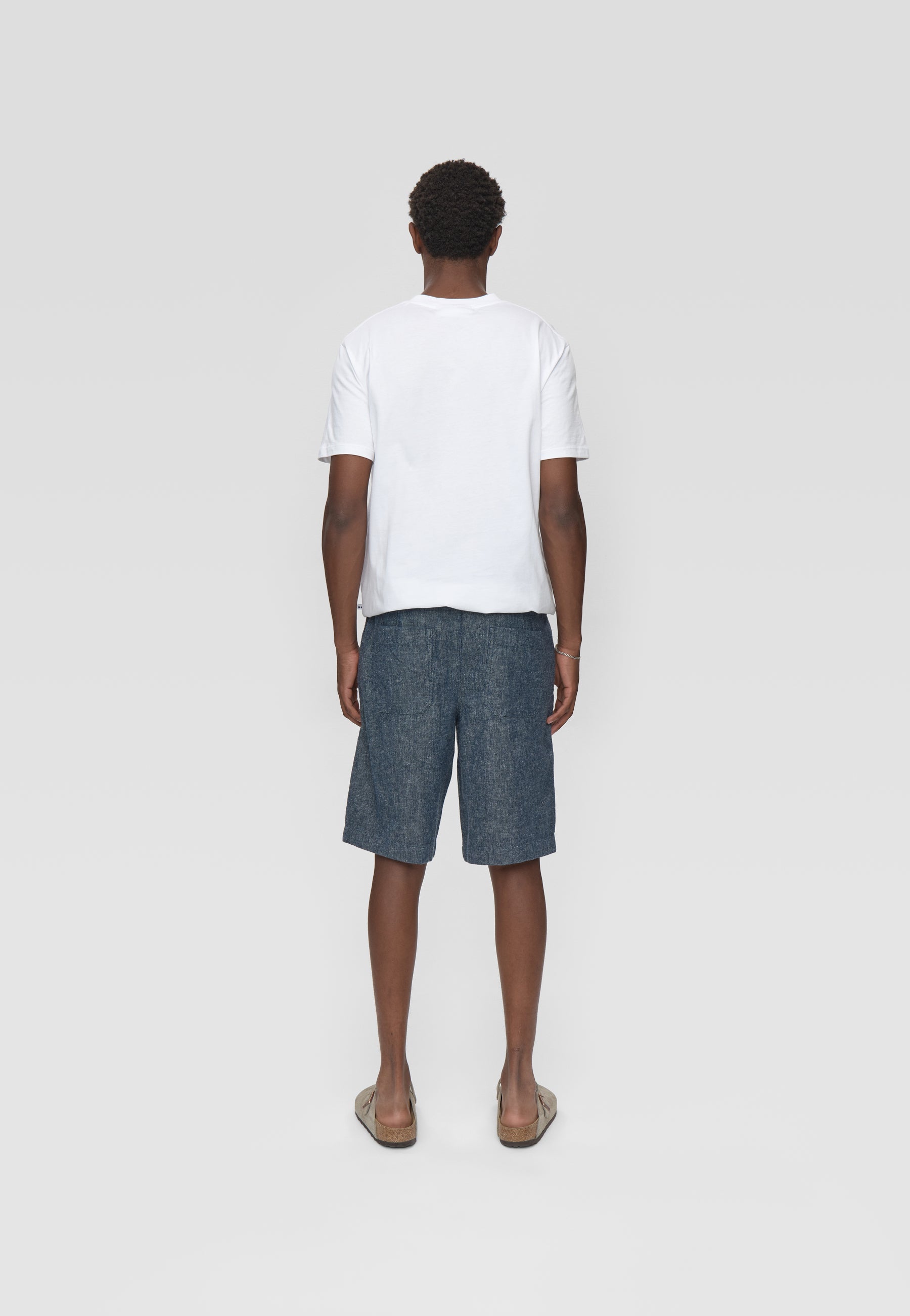 minimum male Raylan linen denim shorts 4128 Shorts 3922 Sky Captain