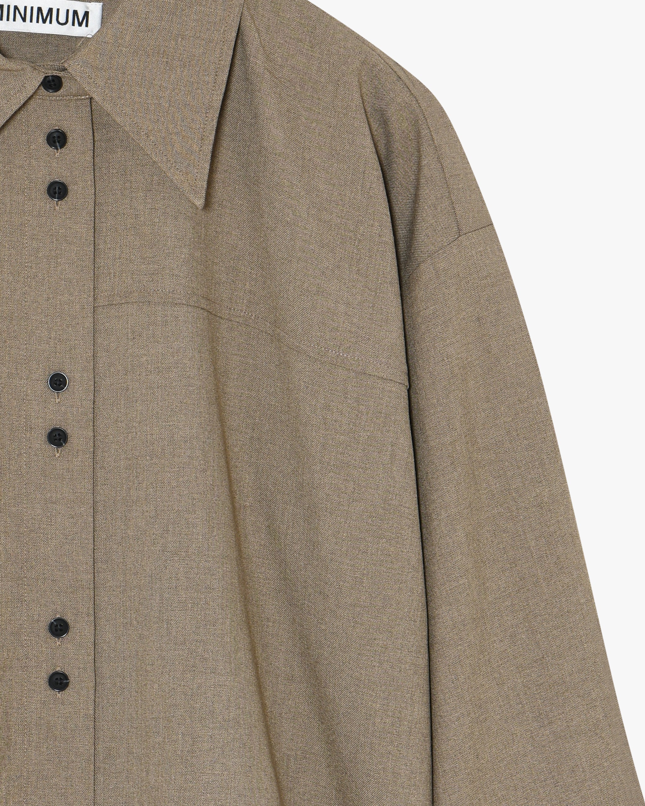 minimum female Runa shirt 3737 Long Sleeved Shirt 1609M Greige Melange