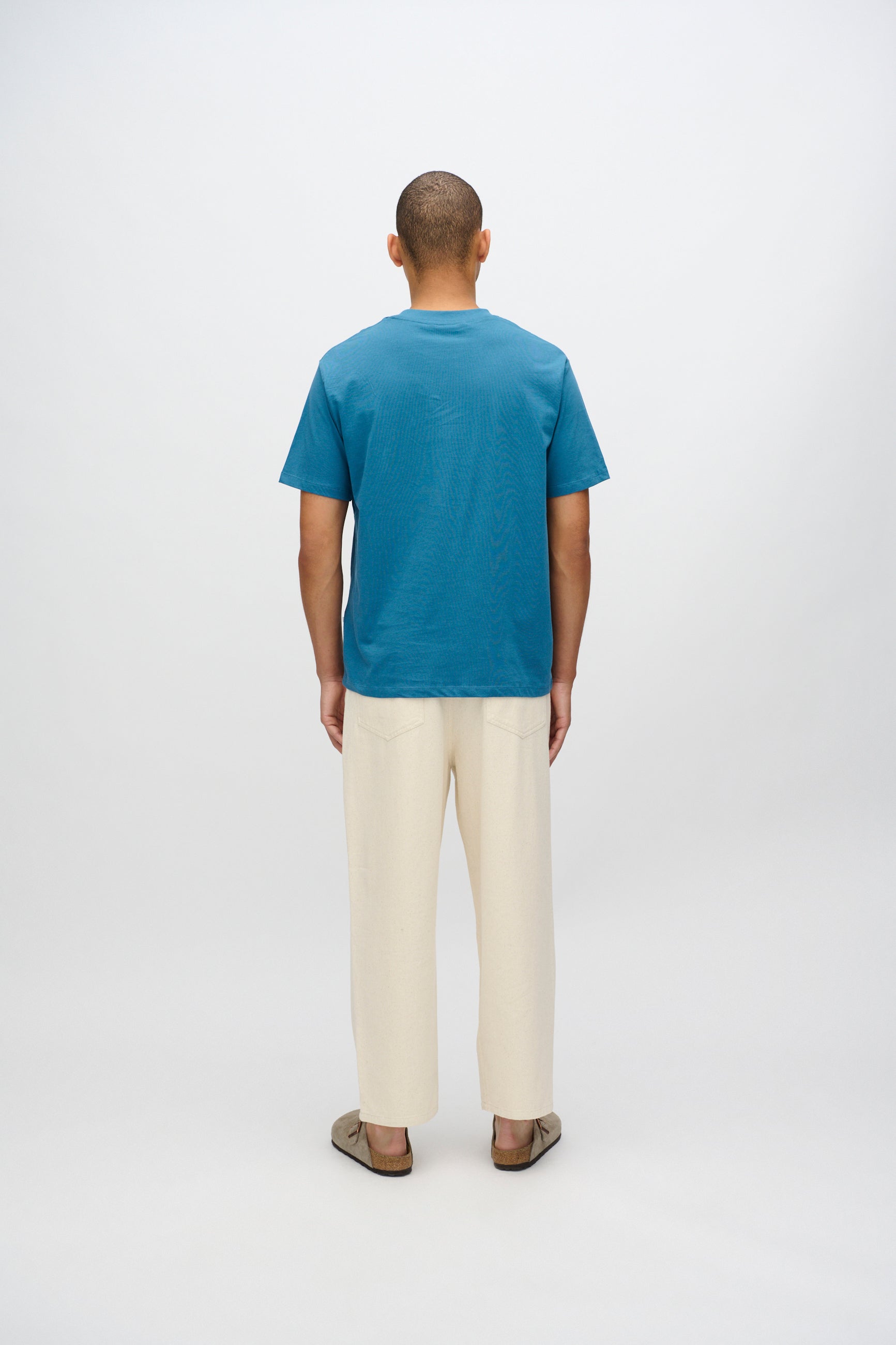 minimum male Aarhus short sleeved t-shirt G029 GOTS Short Sleeved T-shirt 2340 Blue Ashes