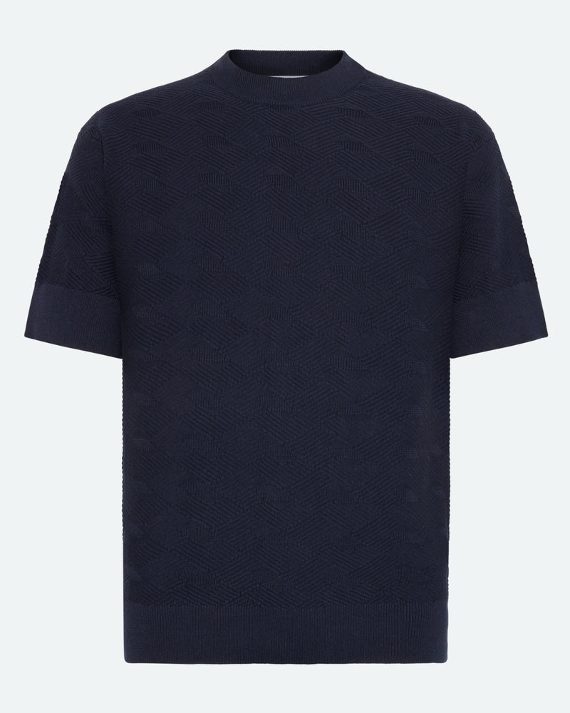 minimum male Aron knit t-shirt 4121 Short Sleeved T-shirt 3922 Sky Captain