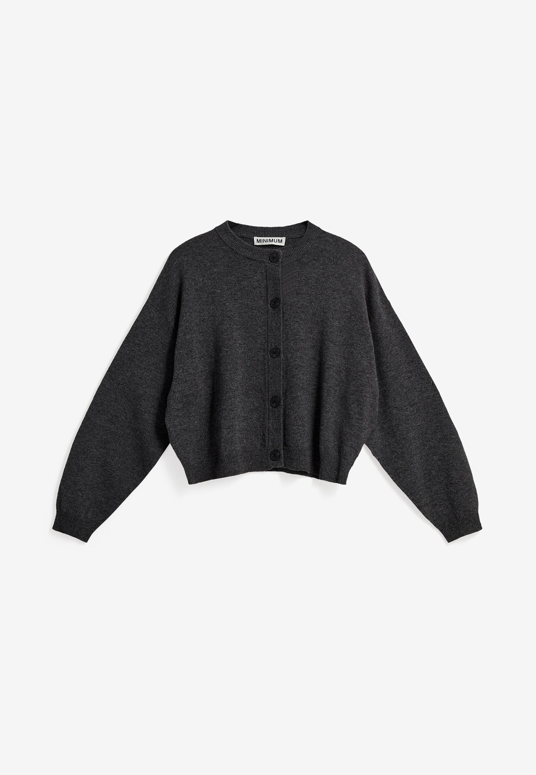 minimum female Assiana cardigan 3801 Jumper 960M Grey Melange