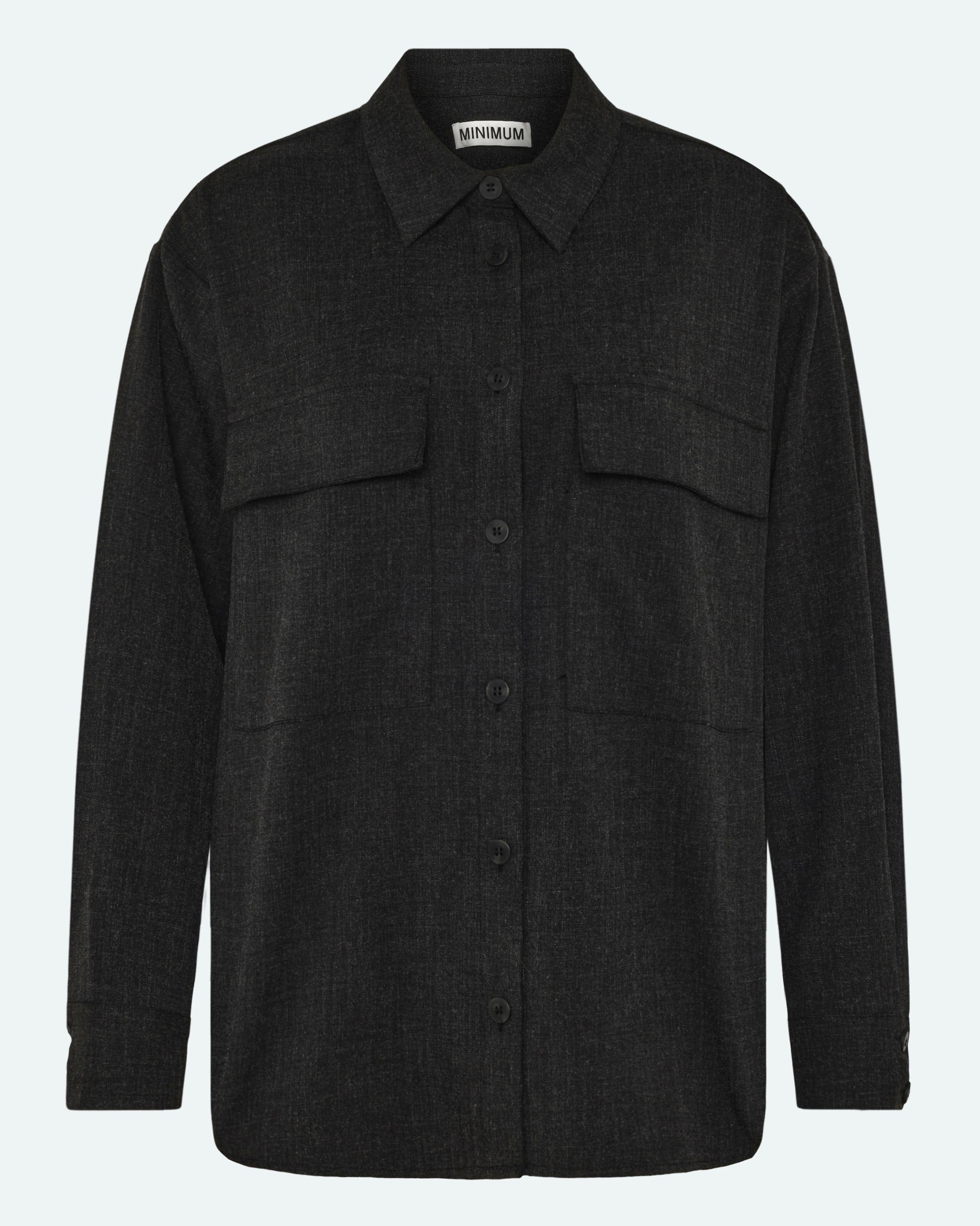 minimum female Astrids 3737 Shirt Long Sleeved Shirt 980M Dark Grey Melange
