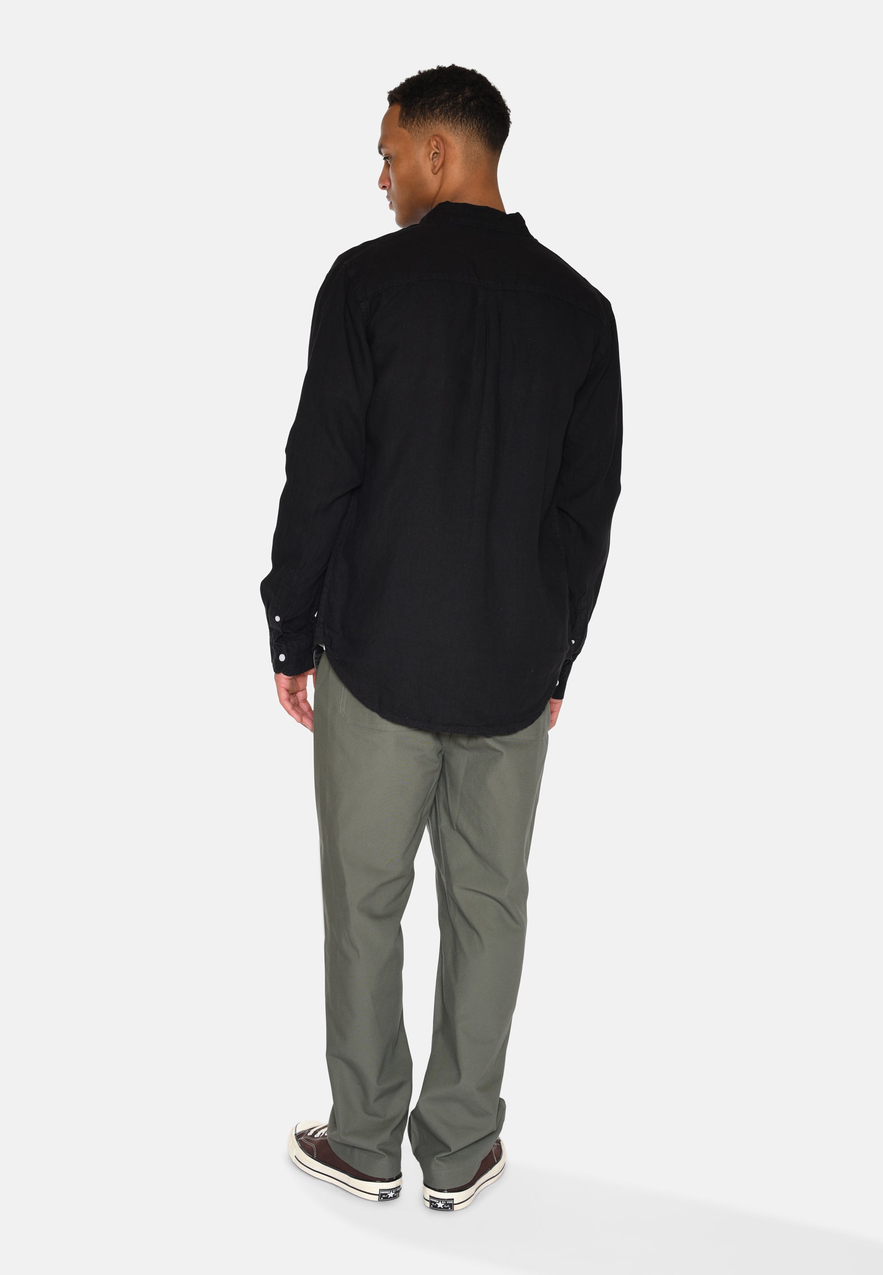 minimum male Colt long sleeved reg linen shirt 4115 Long Sleeved Shirt 4006 Caviar