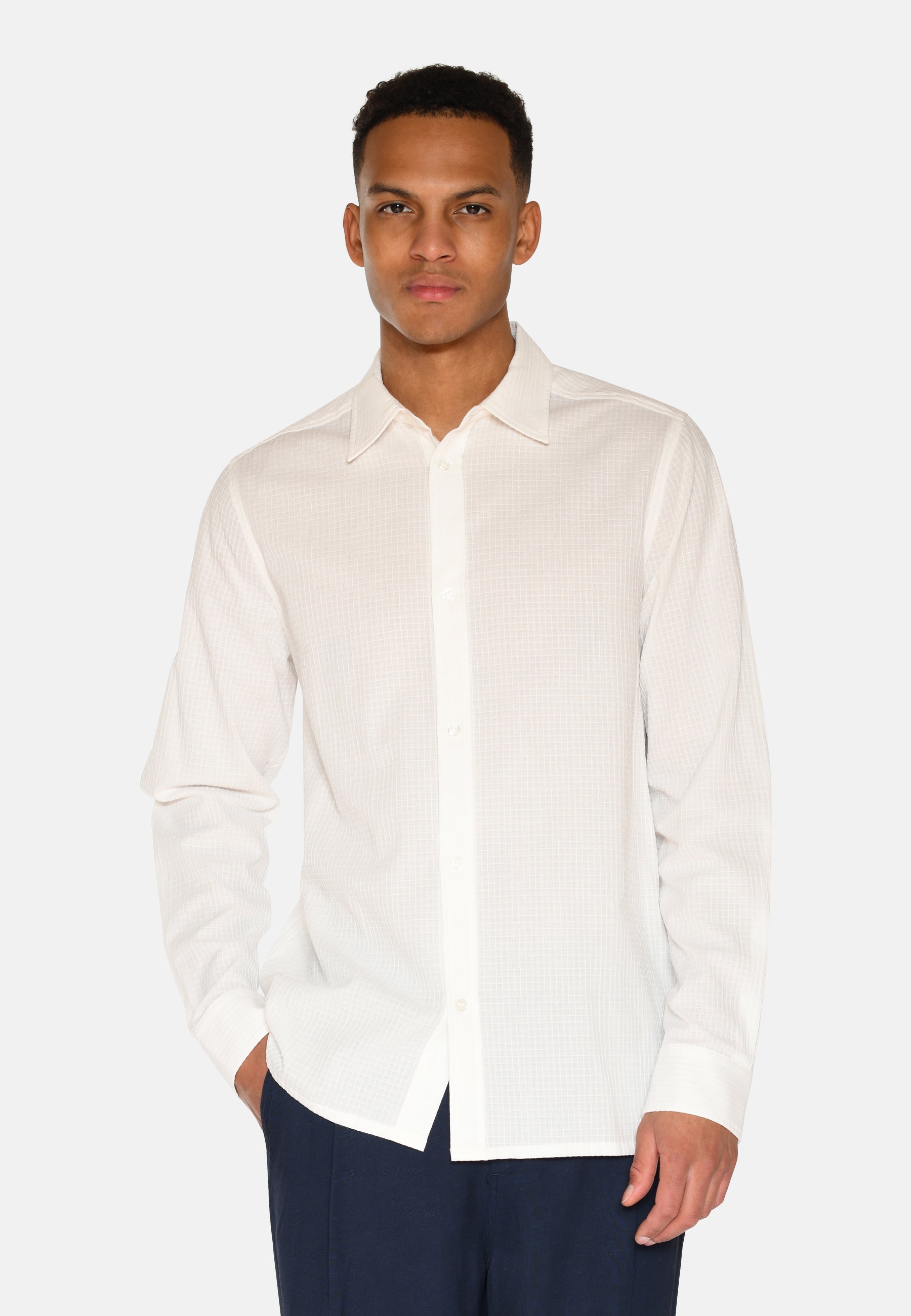 minimum male Douglas ripstop shirt 4129 Long Sleeved Shirt 0608 Coco Milk
