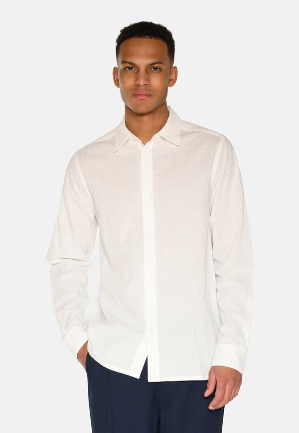 minimum male Douglas ripstop shirt 4129 Long Sleeved Shirt 0608 Coco Milk