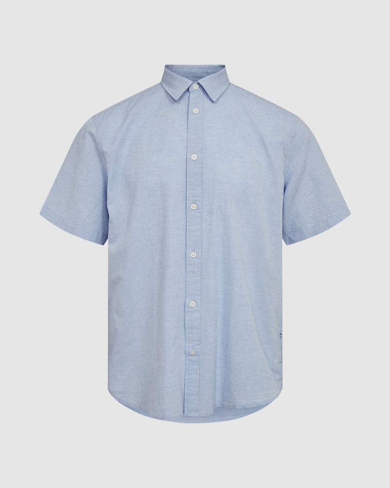 minimum male Eric 9802 Shirt Short Sleeved Shirt 1630M Hydrangea Melange