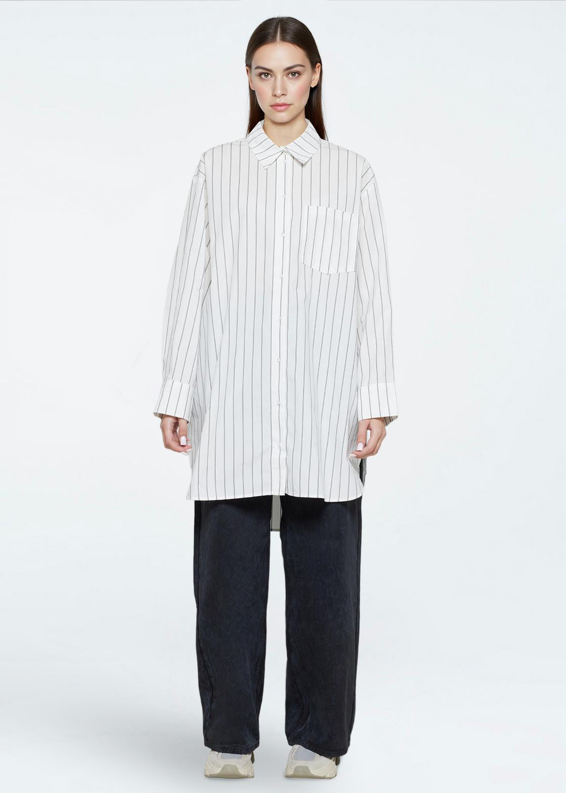 minimum female Faber Shirt 4424 Long Sleeved Shirt 009 Snow White