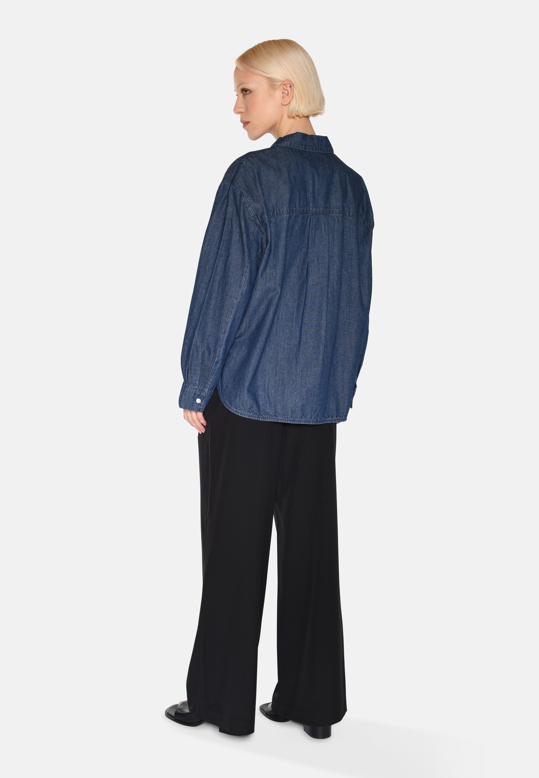 minimum female Fern denim shirt 4147 Long Sleeved Shirt 1002 Medium Blue