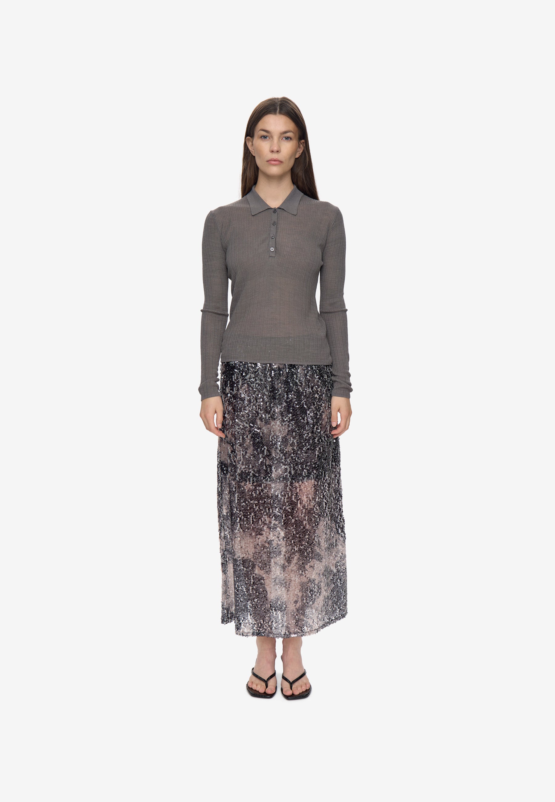 minimum female Gro polo 4152 Jumper 0510 Castor Gray