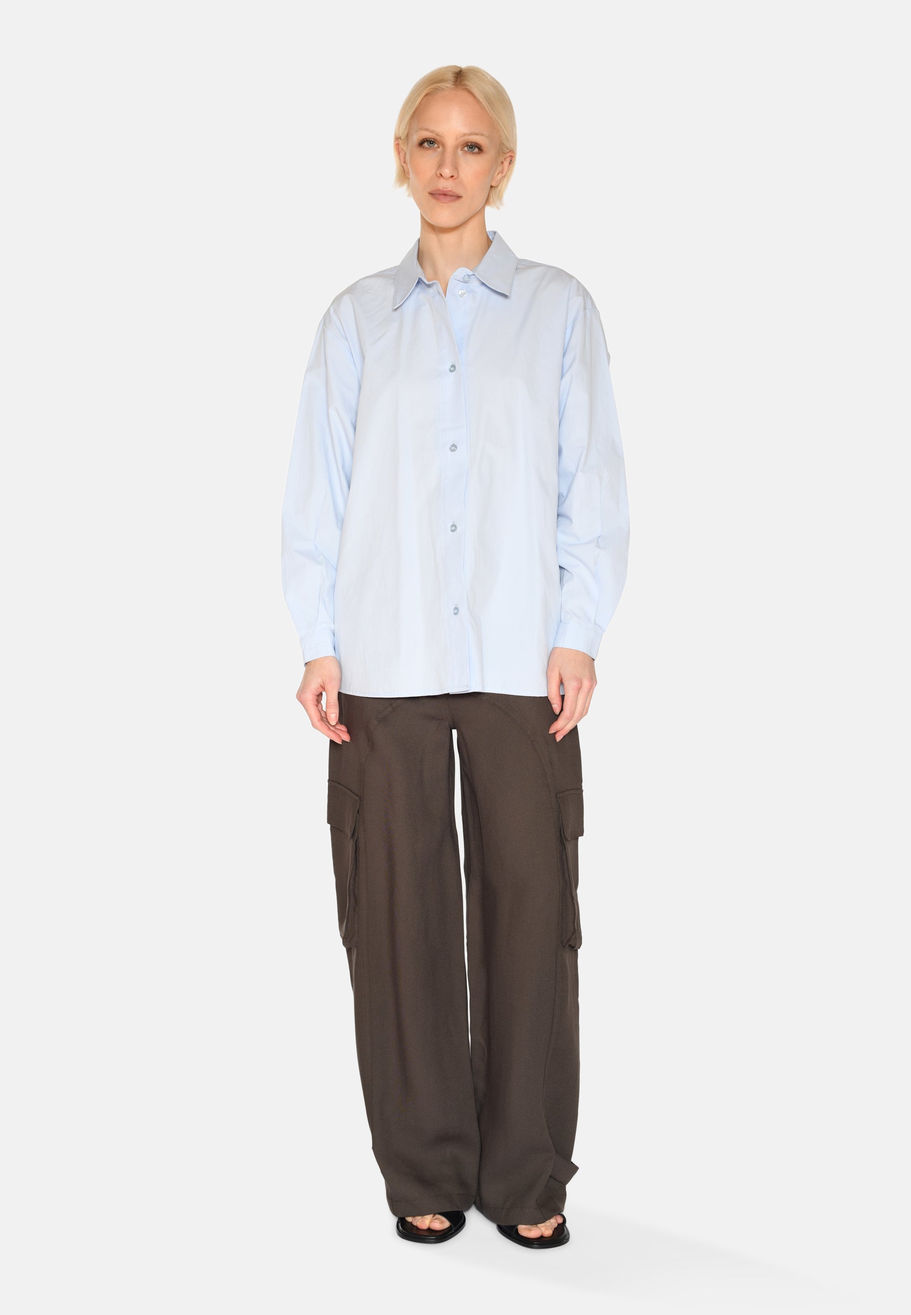 minimum female Harper long sleeved shirt 4238 Long Sleeved Shirt 1001 Light Blue