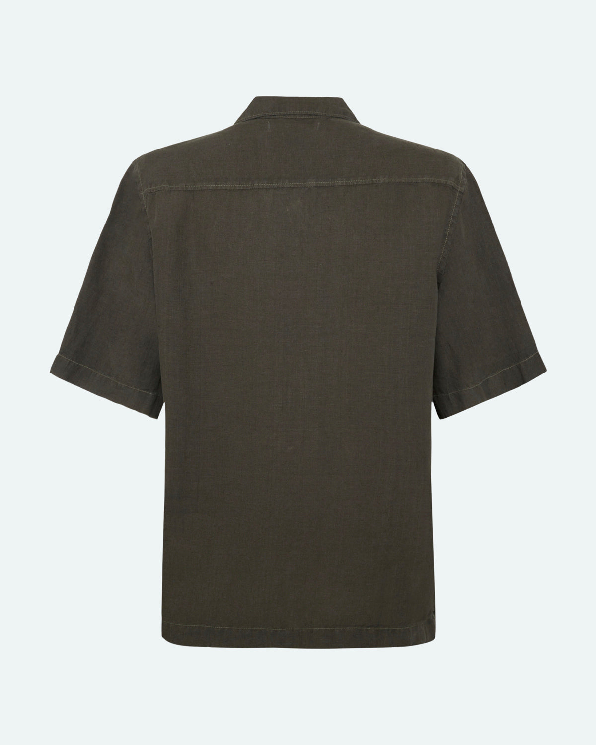 minimum male Hayden short sleeved linen shirt 4115 Short Sleeved Shirt 0506 Black Ink