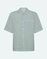 minimum male Hayden short sleeved linen shirt 4115 Short Sleeved Shirt 4706 Gray Mist