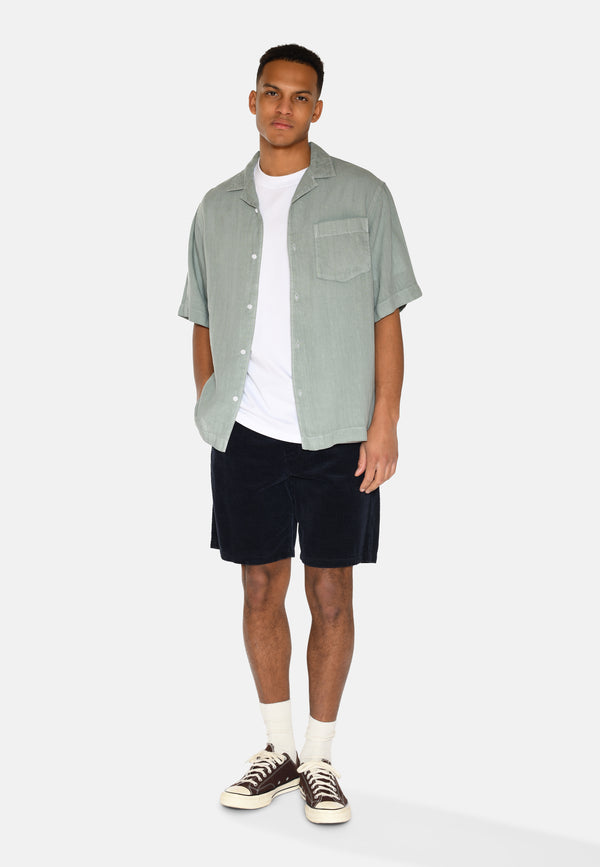 minimum male Hayden short sleeved linen shirt 4115 Short Sleeved Shirt 4706 Gray Mist