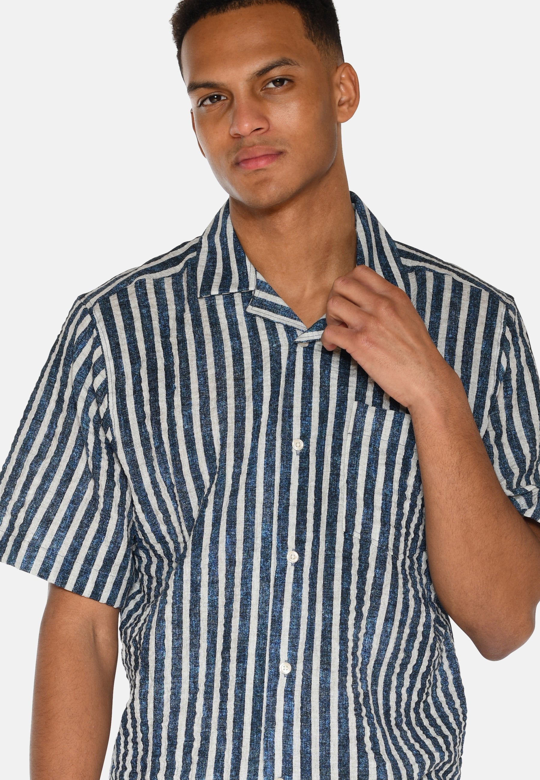 minimum male Hayden short sleeved shirt 4144 Short Sleeved Shirt 3922 Sky Captain