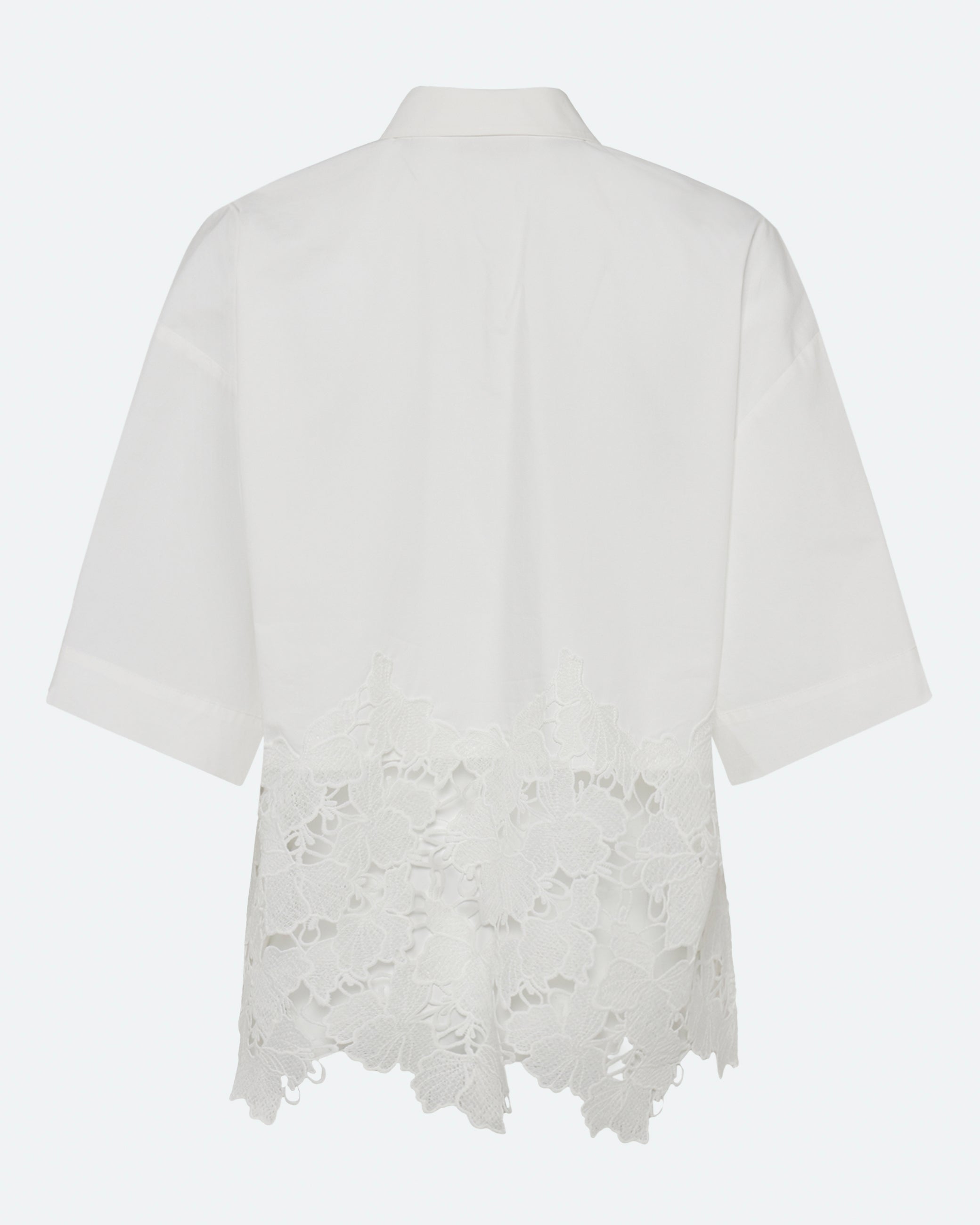 minimum female Ines short sleeved shirt with lace 4256 Short Sleeved T-shirt 0608 Coco Milk