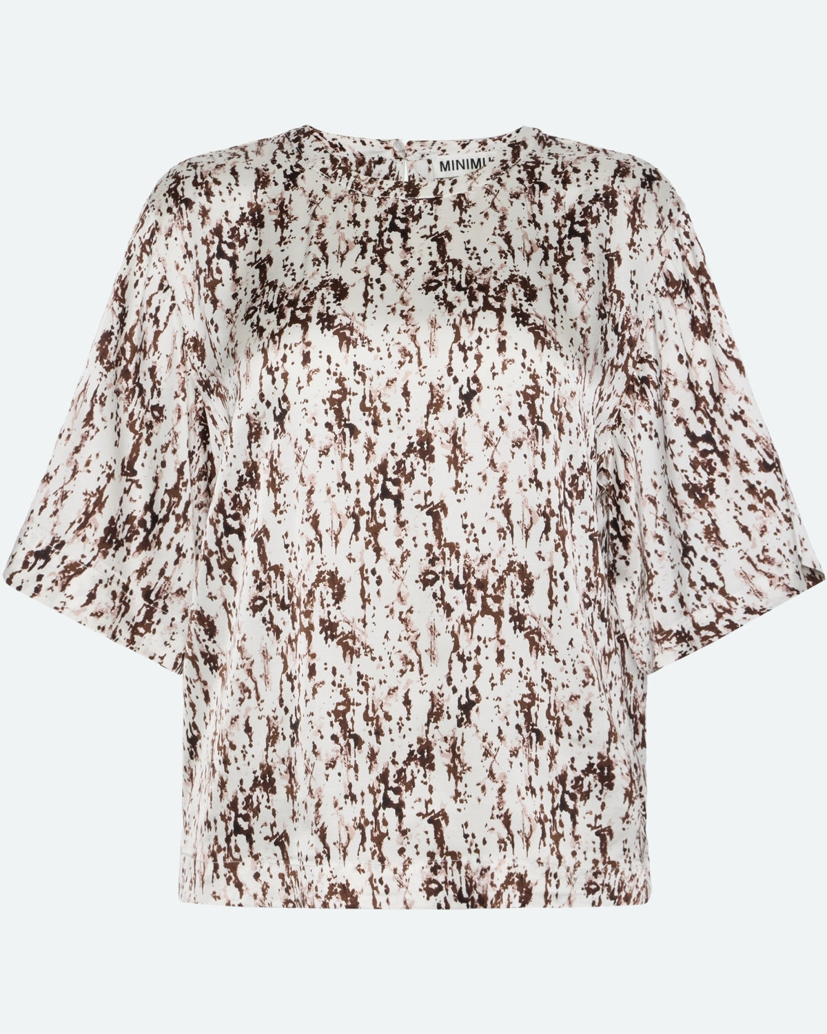 minimum female Janey short sleeved satin blouse 4194 Short Sleeved Blouse 0608 Coco Milk