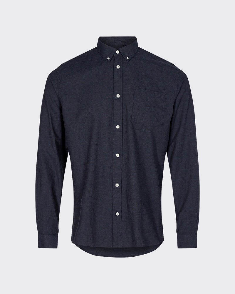 minimum male Jay 3.0 0063 Shirt Long Sleeved Shirt 687M Navy Blazer Melange