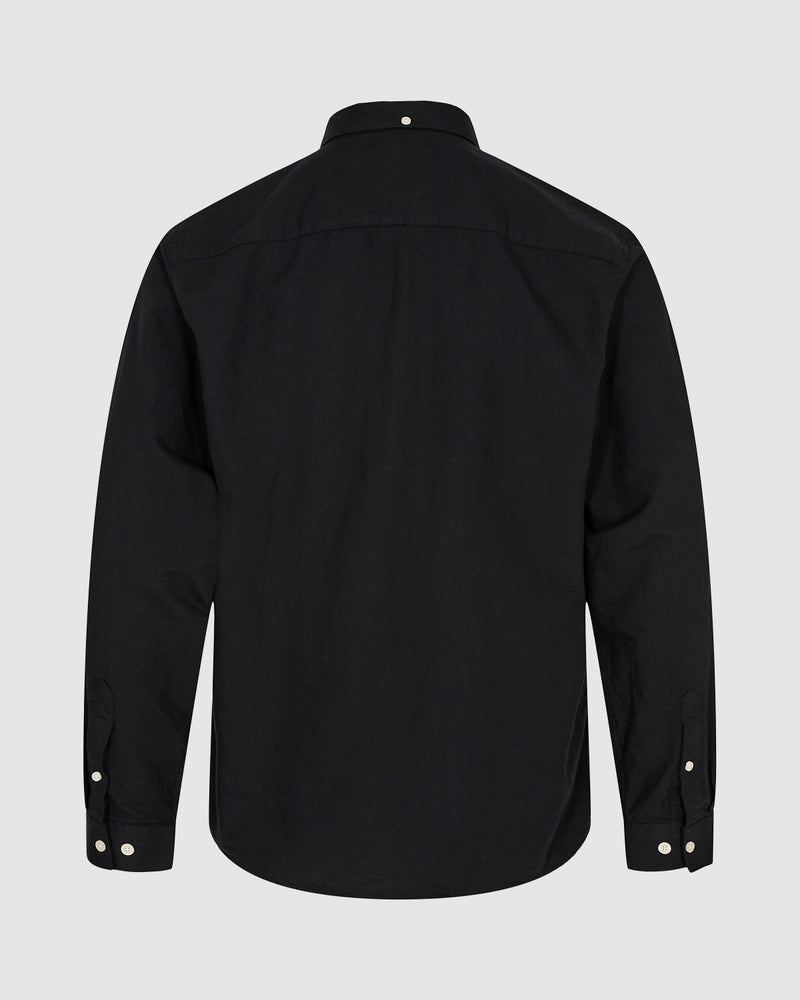 minimum male Jay 3.0 0063 Shirt Long Sleeved Shirt 999M Black/Grey Melange