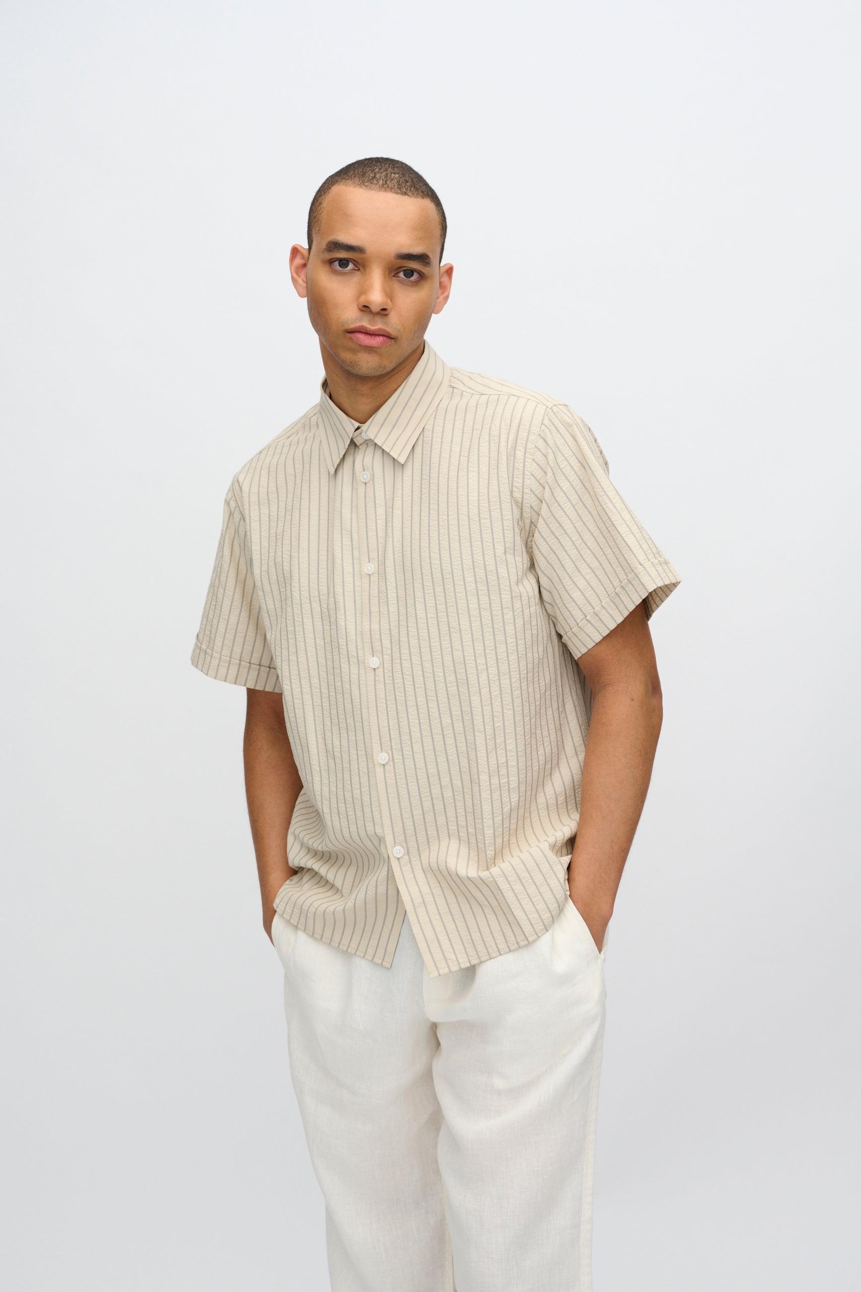 minimum male Jerry short sleeved shirt 4231 Short Sleeved Shirt 1307 White Pepper
