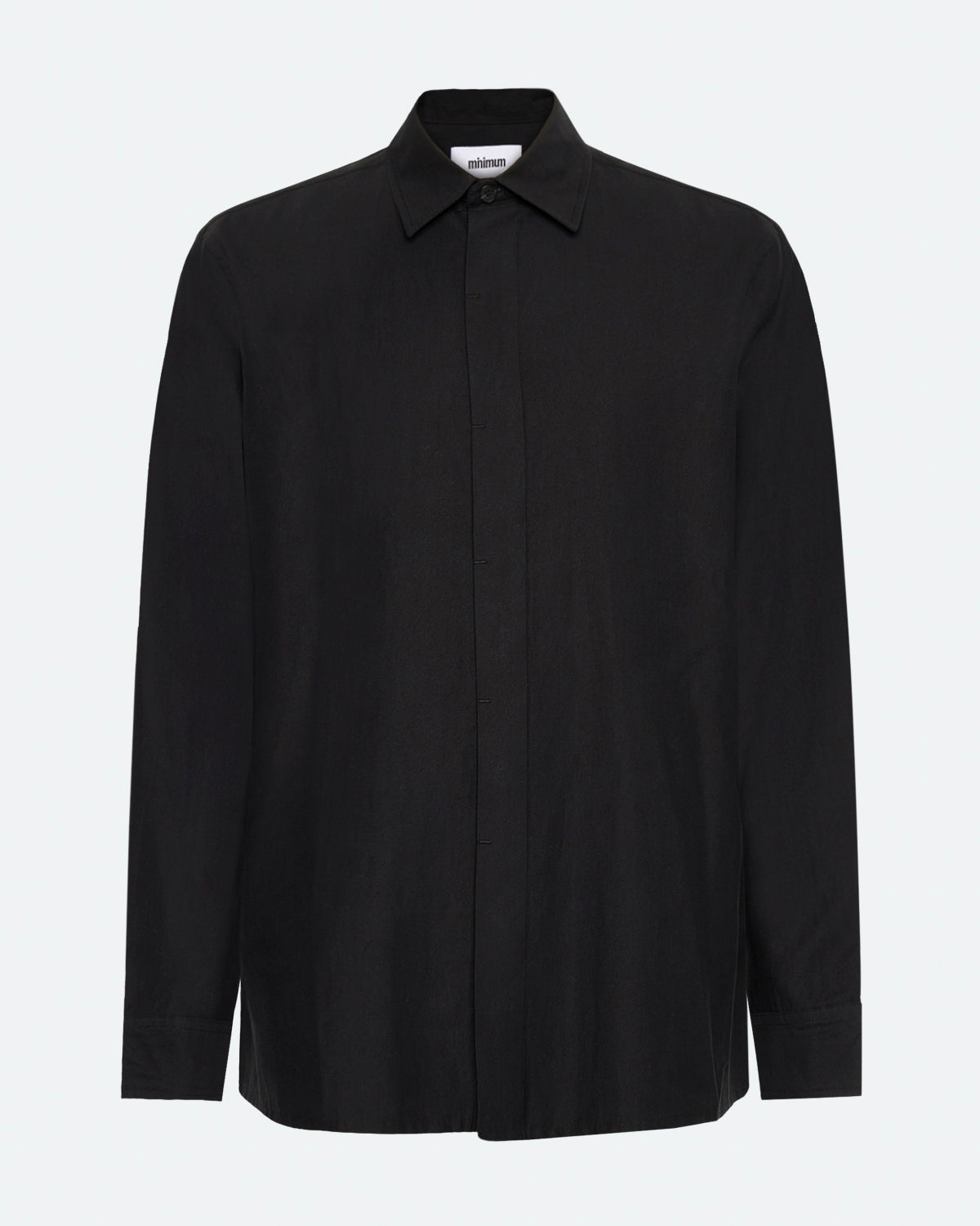 minimum male Kader relaxed long sleeved shirt 3961 Long Sleeved Shirt 999 Black