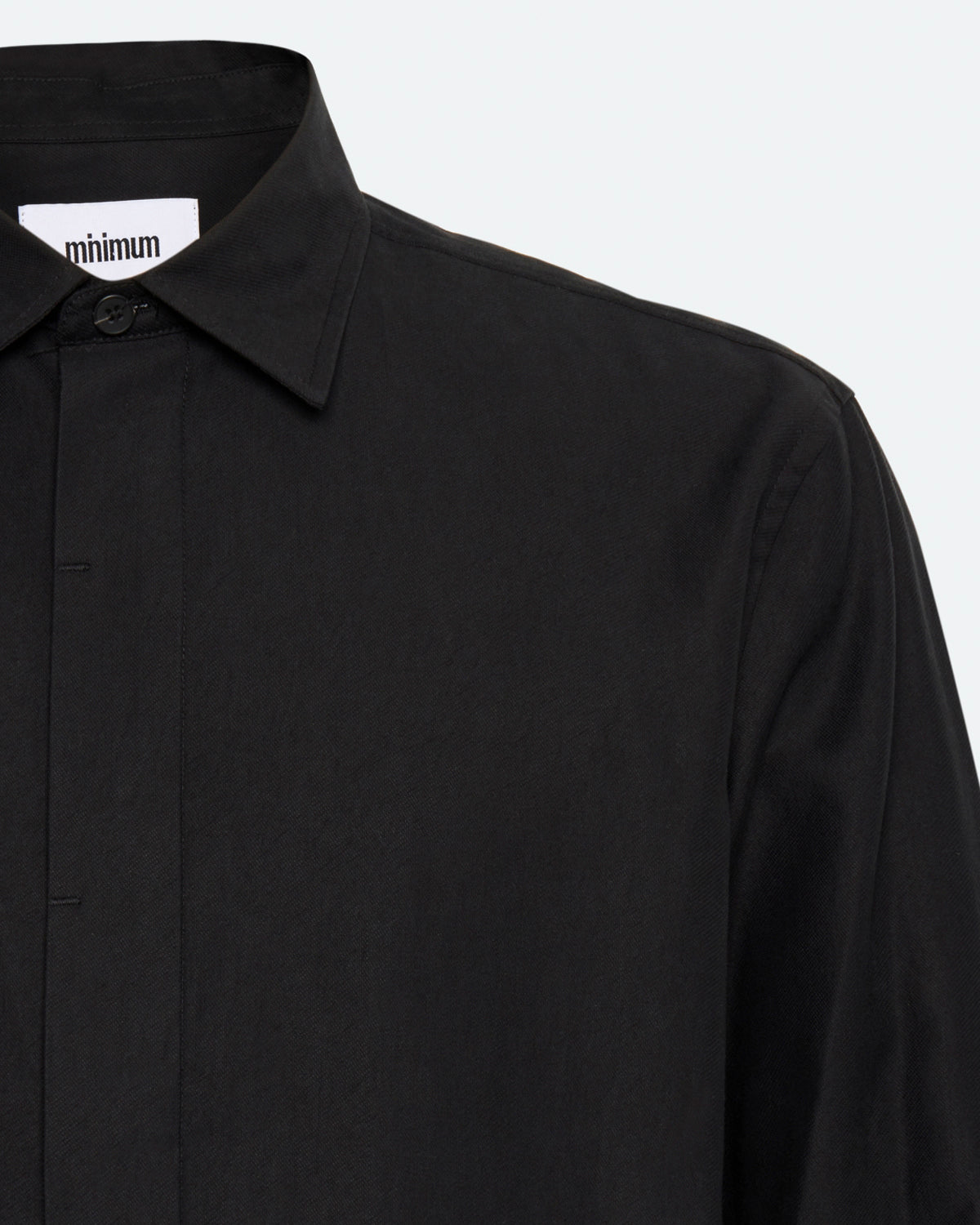 minimum male Kader relaxed long sleeved shirt 3961 Long Sleeved Shirt 999 Black