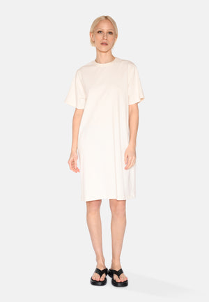 minimum female Lida t-shirt dress 4249 GOTS Short Dress 0608 Coco Milk