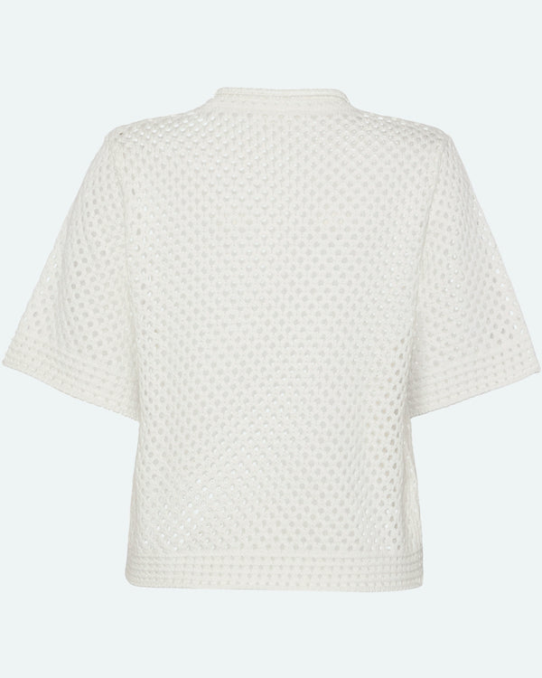 minimum female Lily crochet t-shirt 4119 Short Sleeved T-shirt 0608 Coco Milk