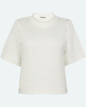 minimum female Lily crochet t-shirt 4119 Short Sleeved T-shirt 0608 Coco Milk