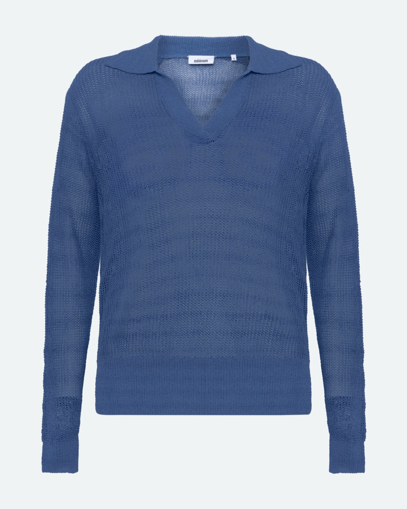 minimum female Lineas polo jumper 3056 Jumper 3929 Blue Horizon