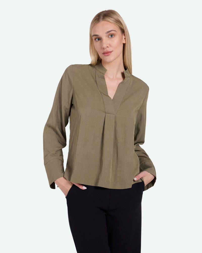 minimum female Lottes 3727 Blouse Long Sleeved Blouse 1026 Martini Olive