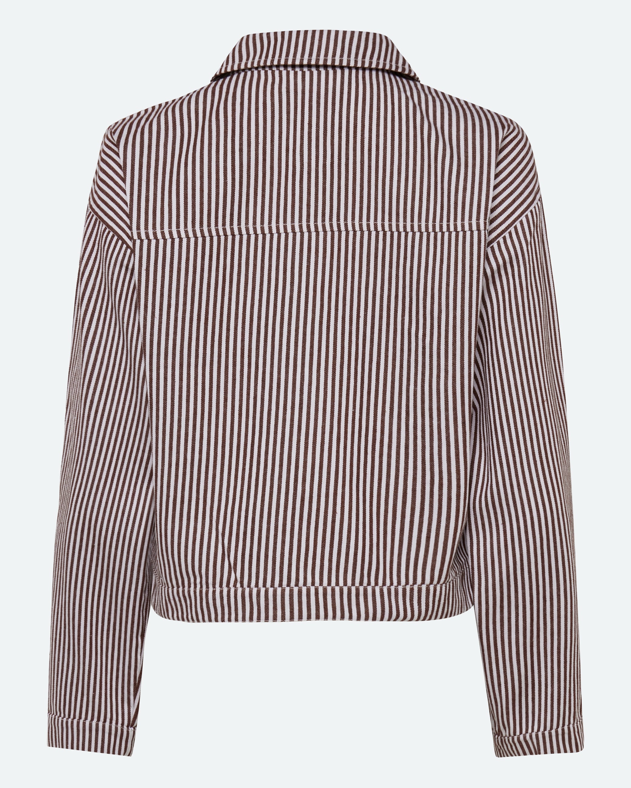 minimum female Malenes light denim jacket in stripes 4328 Lightweight Jacket 0608 Coco Milk