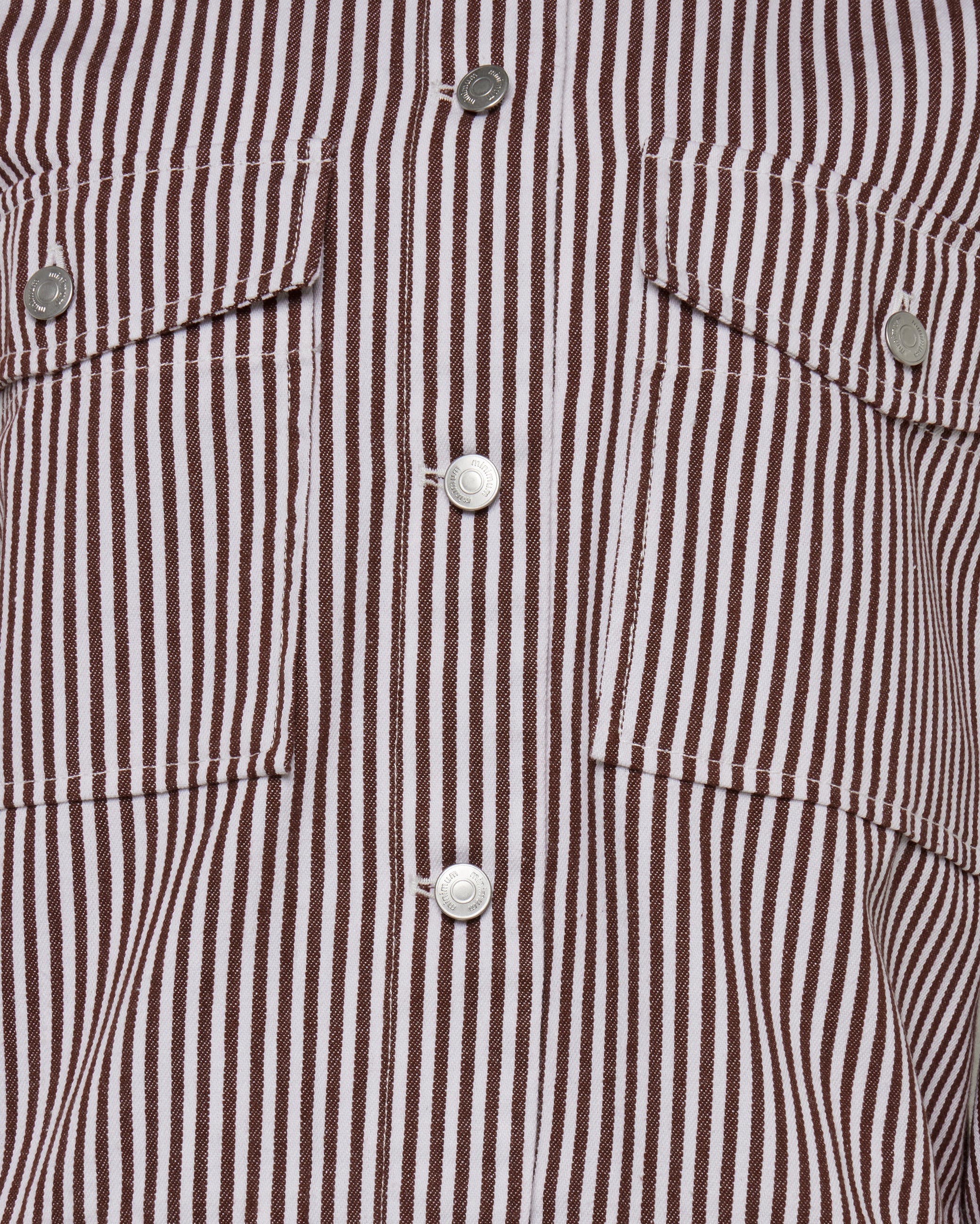 minimum female Malenes light denim jacket in stripes 4328 Lightweight Jacket 0608 Coco Milk