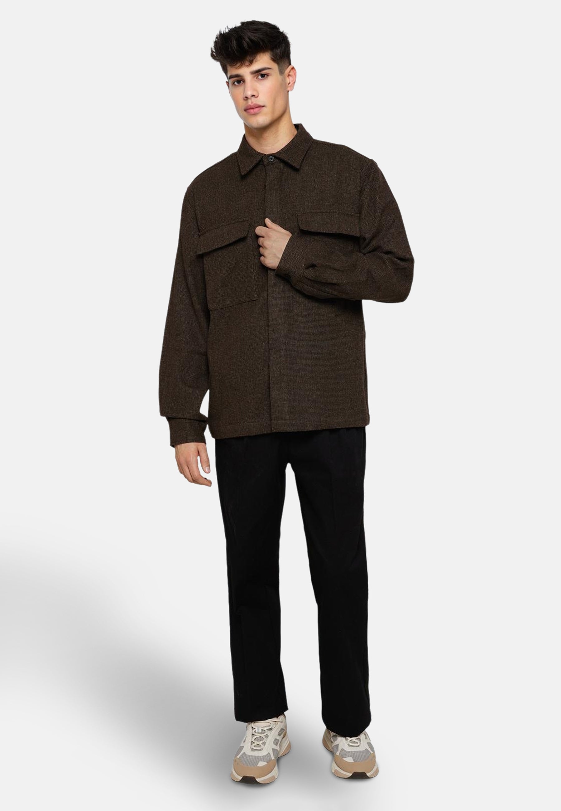 minimum male Maxson shirt 4408 Overshirt 1815 Shitake