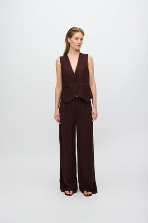 minimum female Melina fitted vest 3069 Waistcoat 1910 French Roast