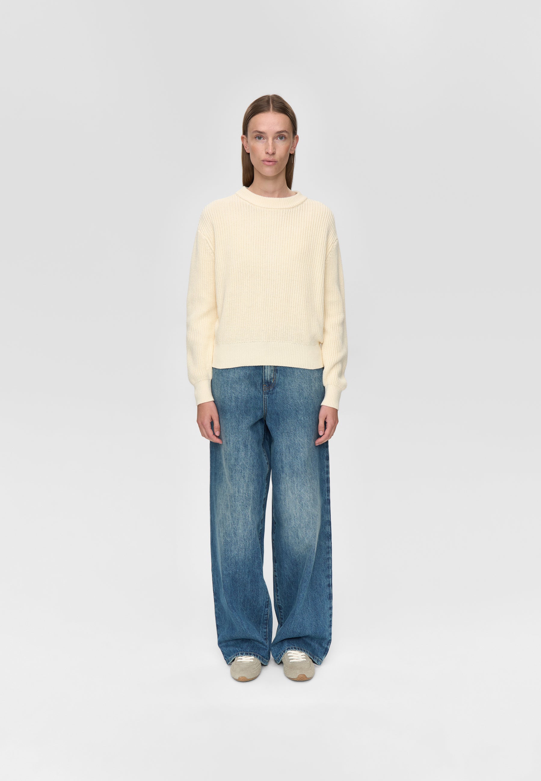minimum female Mikala jumper G006 GOTS Jumper 0011 Butter Cream