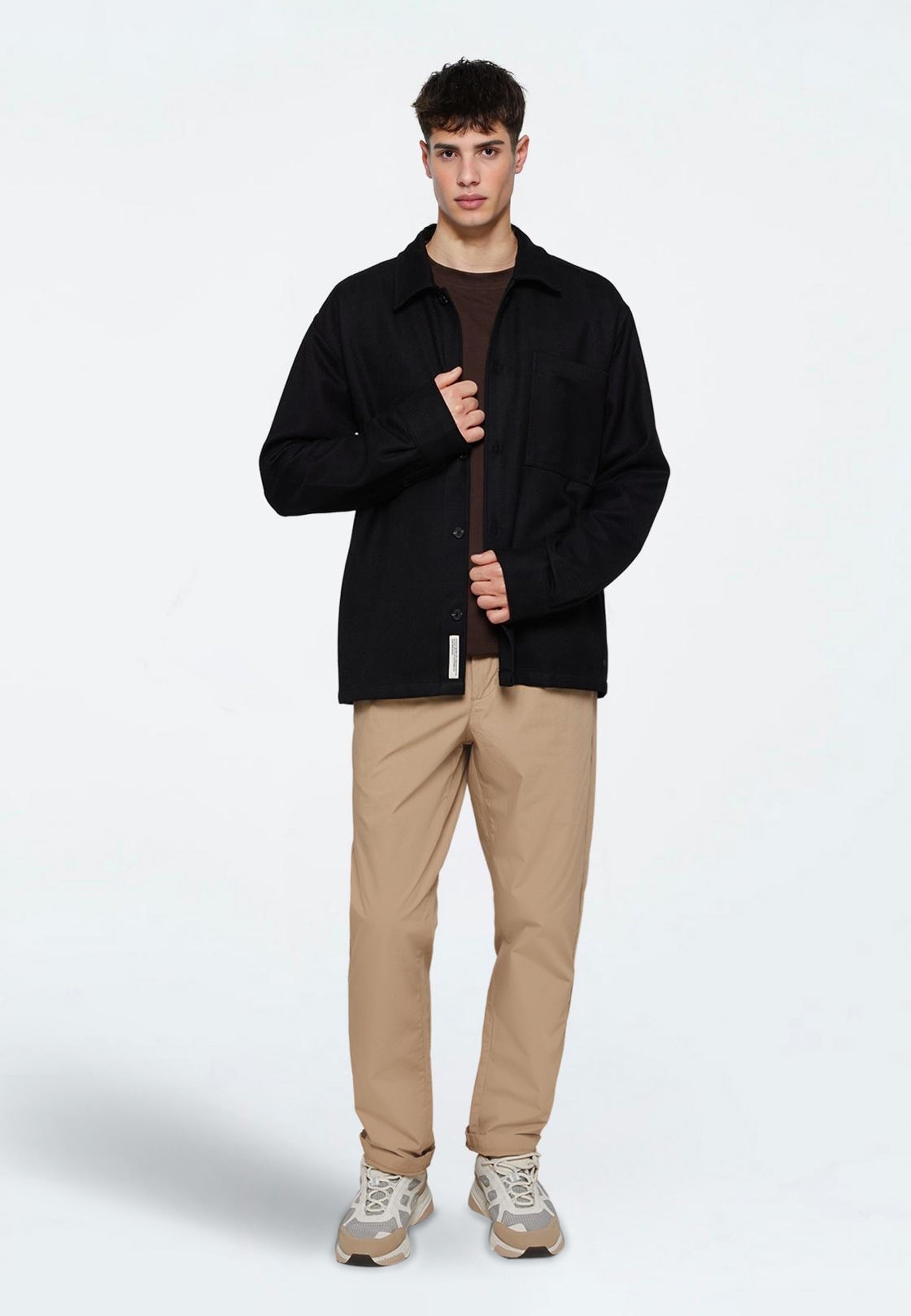 minimum male Ralph shirt 4370 Long Sleeved Shirt 999 Black