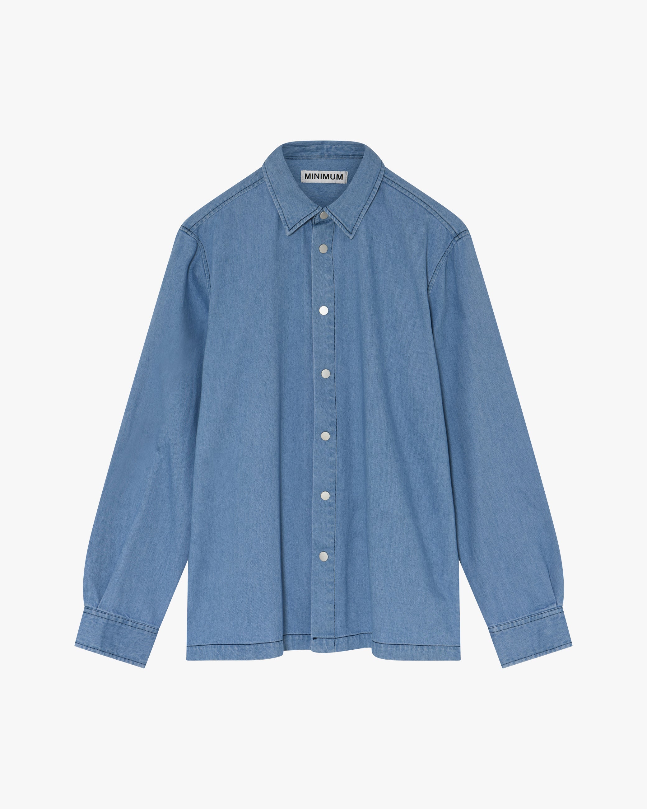 minimum male Randy Denim Shirt 4131 Long Sleeved Shirt 2340 Blue Ashes
