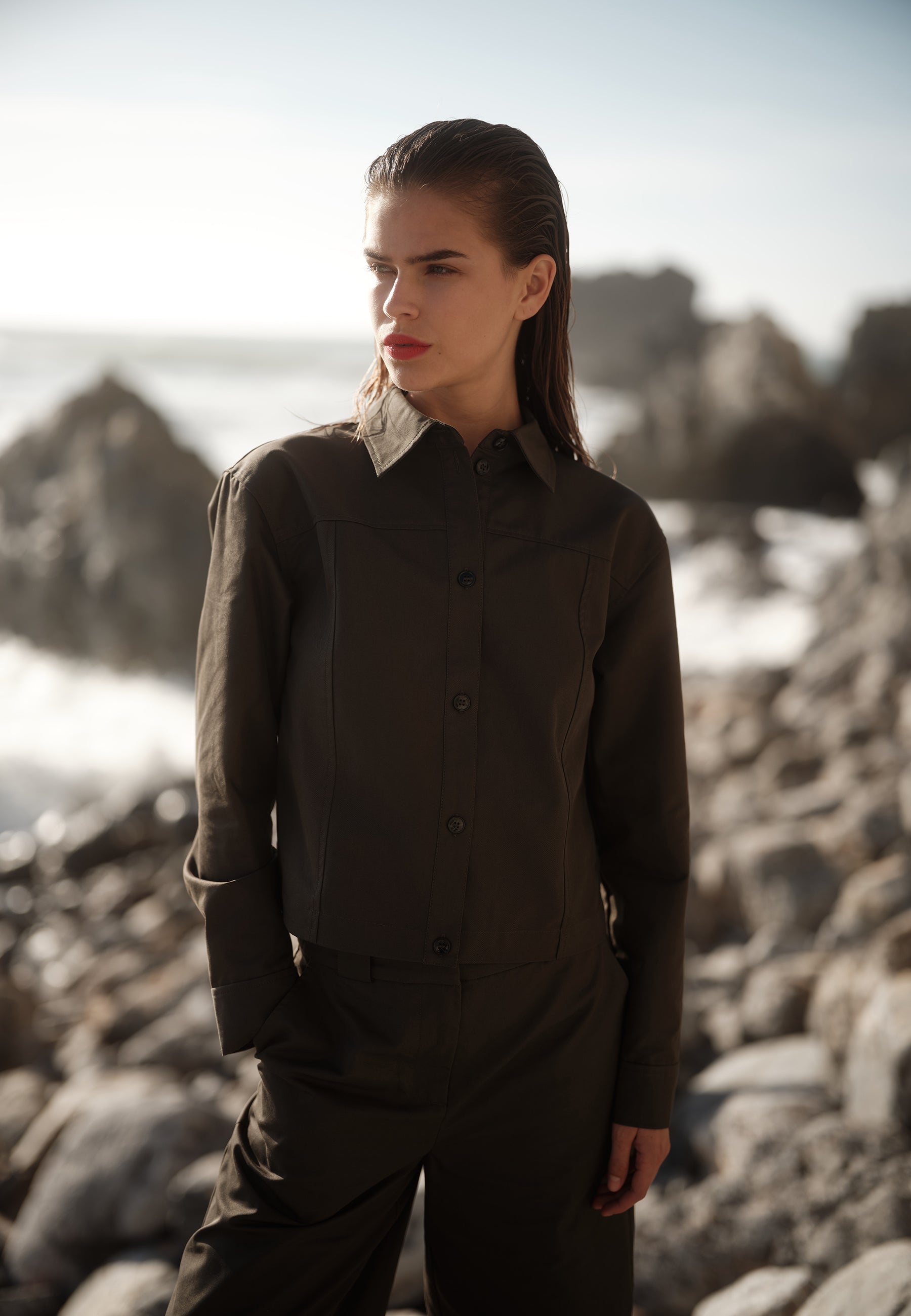 minimum female Remi long sleeved shirt 4137 Long Sleeved Shirt 0506 Black Ink