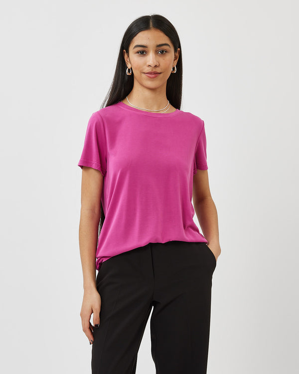 minimum female Rynah t-shirt 2.0 0281 Short Sleeved T-shirt 2328 Fuchsia Red