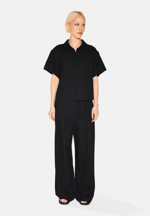 minimum female Sage short sleeved shirt 4191 Short Sleeved Shirt 999 Black