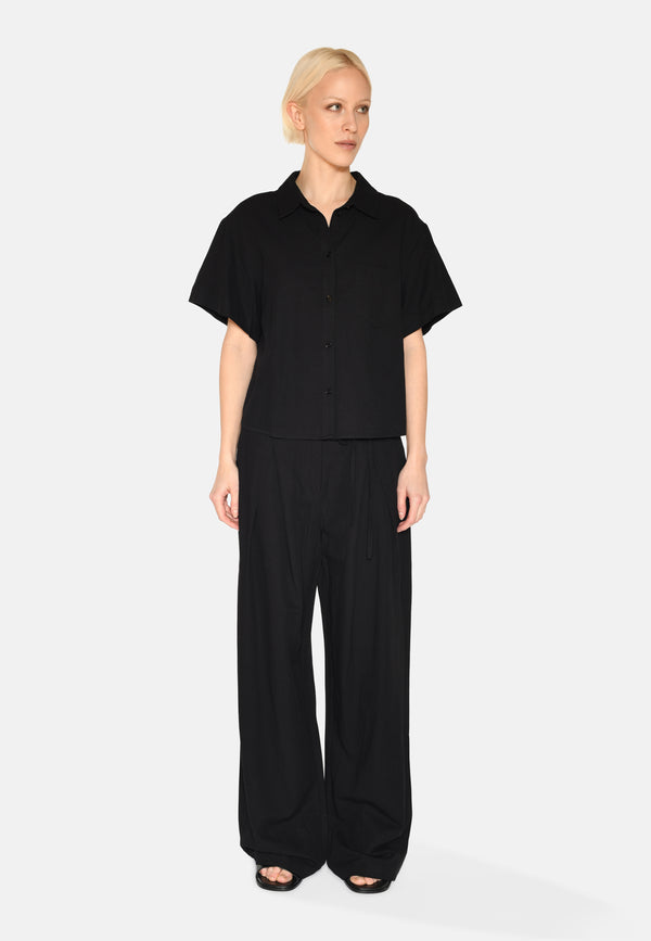 minimum female Sage short sleeved shirt 4191 Short Sleeved Shirt 999 Black