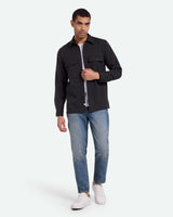 minimum male Santon 3765 Shirt Long Sleeved Shirt 980M Dark Grey Melange