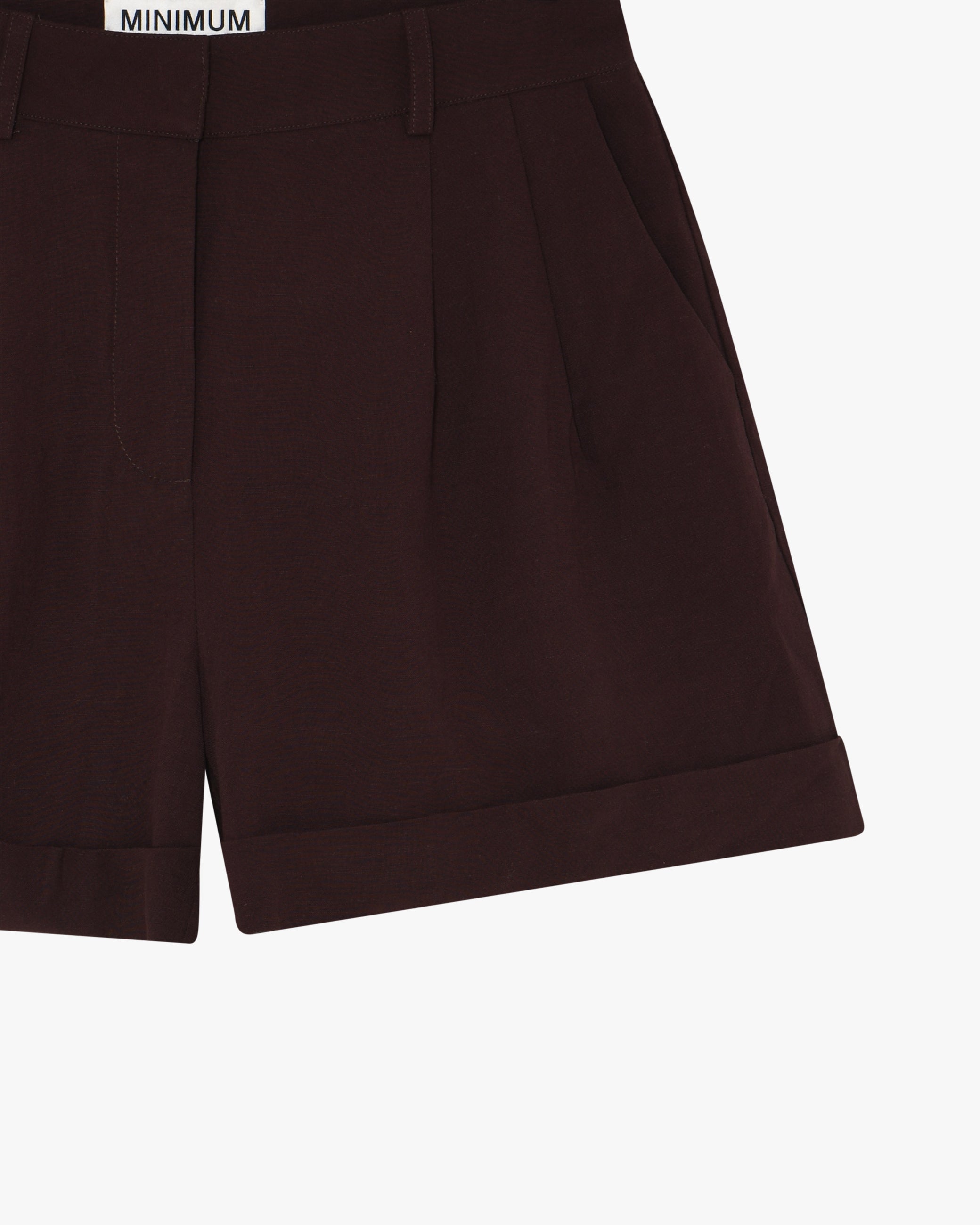 minimum female Selby linen blend shorts 3069 Shorts 1910 French Roast